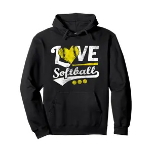 Men's Hoodies Love Softball For Teen s And Women Cute Softball Lovers Pullover Hoodie