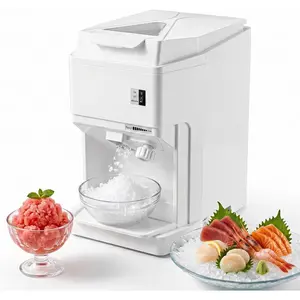 Commercial Electric Ice Shaver – 300LB/H, 500W, 500RPM, 6L Storage, Adjustable Texture Snow Cone Maker for Home, Bar, Café, Party Use