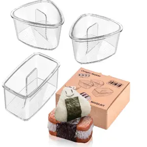 MIUGILAIY 3PCS Clear Onigiri Rice Ball Mold Maker Kit Musubi Press Triangle Sushi Press for Kid Lunch Bento Non-stick BPA-Free Durable Food-grade Materials Time-saving Versatile Options