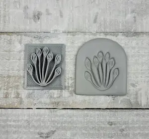 Forest Floor Pods Texture Stamp for Earring Pendant Embossing on Polymer Clay Soap Ceramic Tool Jewelry Craft Making 1 inch Handmade Plants