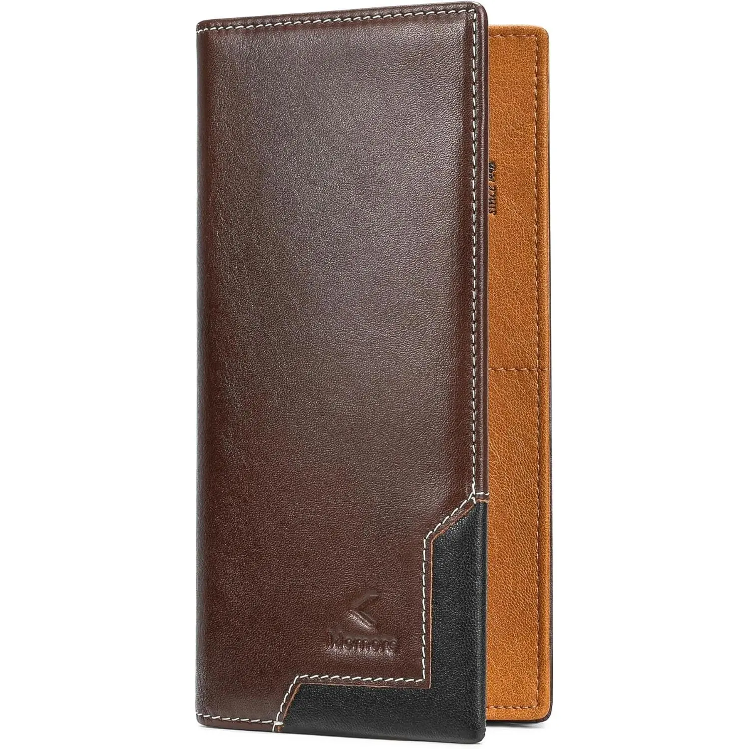 Long Wallet for Men Women Leather RFID Blocking Large Checkbook Wallets Mens Bifold Wallet with Zipper Pocket