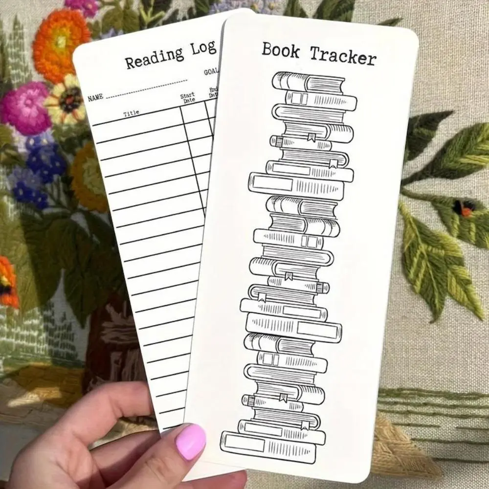 Reading Log Bookmark, 6 Counts/set Reading Log Note Card, Personal Reading Log Book Tracker Card, Gift for Reading Lover & Student, Book Accessories