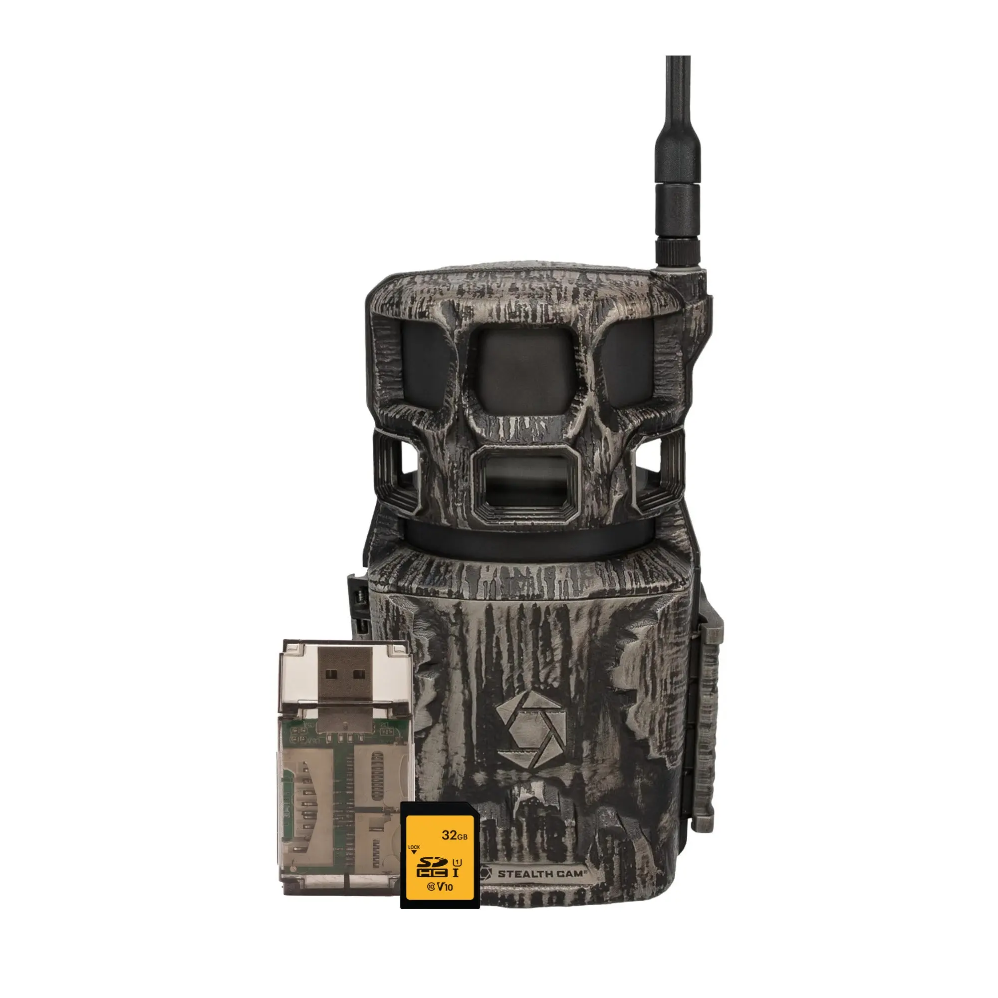 Stealth Cam Revolver Pro 3.0 Trail Camera Bundle - Plastic Shell, Micro SD Memory Card, SD Card Reader, Mobile Stream Capability, Cellular Recording, Dual-Core Processor, Full HD 1080p, AI Filter (Electronics, Cameras & Photography Accessory)
