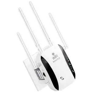 WiFi Signal Booster Amplifier, 300 Mbps High Power Repeater, 4 Antennas + Direct Ethernet Cable, Home Office WiFi Extender