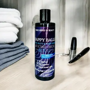 House of Beauty by Paris J Men's Charcoal & Lavender Body Wash with Aloe Vera & Peppermint Essential Oil Cleansing Daily