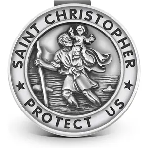 Saint Christopher Visor Clip Car Automotive Accessories Gift for New Driver