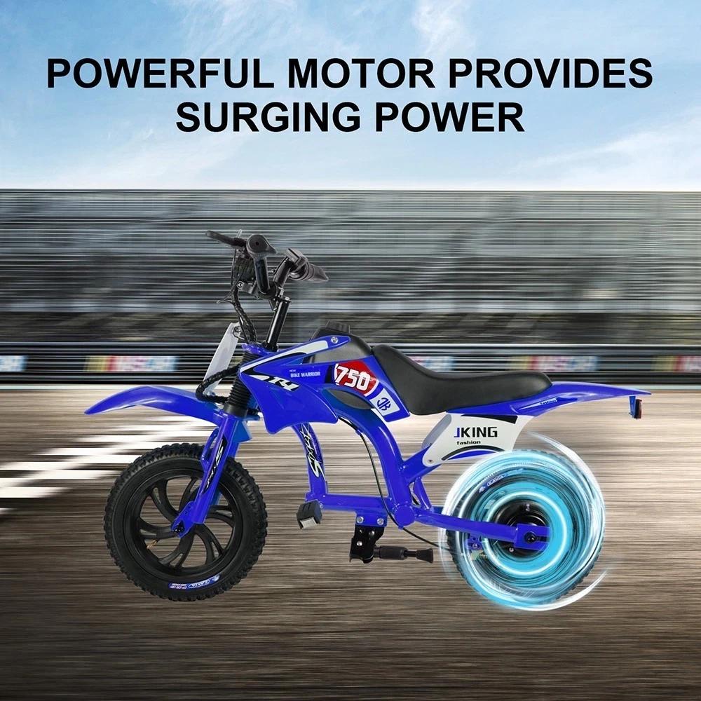 C6 Electric bike for Kids Ages 3-12, 200W Motor Up to 10 MPH, 7.5 Miles Long Range, Dual Disc Brakes & LCD Display, 25.2V 2600mAh Battery, 2-Hour Runtime, Sturdy Aluminum Steel Frame, Max Load 110 lbs, Unisex, Red/Blue