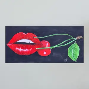 Cherry Lips – Original Artwork by Keyanah Holt (24” x 48”)