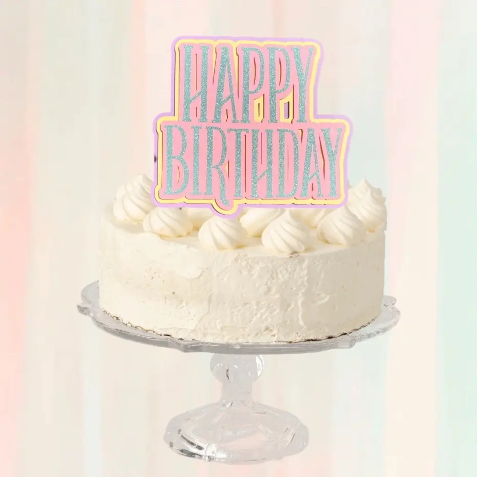 “Happy Birthday” Cake Topper for Celebrations
