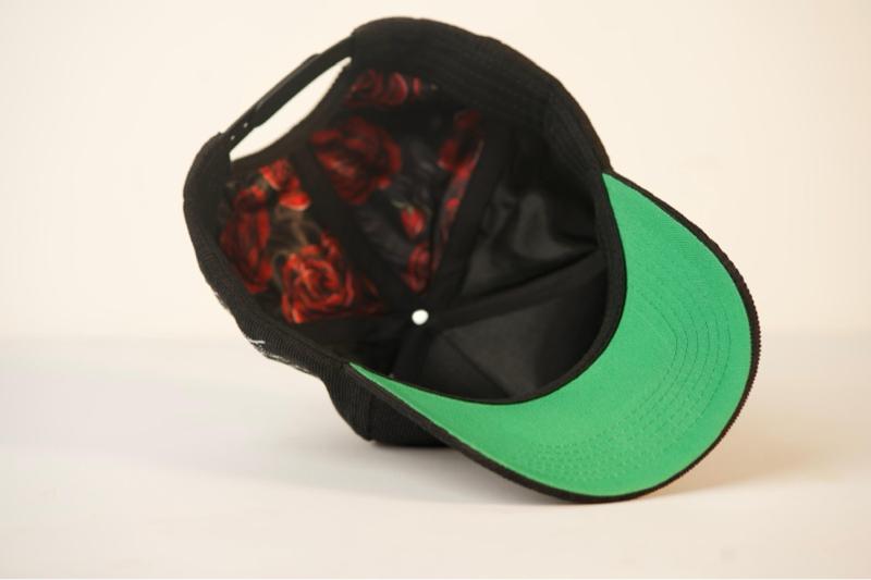 World H Hats Classic Black Cap with White Embroidered Logo for Men and Women