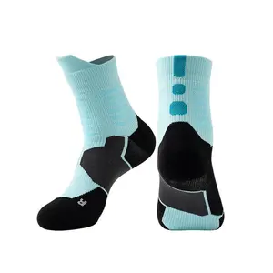 Adult basketball socks thickened breathable non-slip socks sports socks medium tube running socks