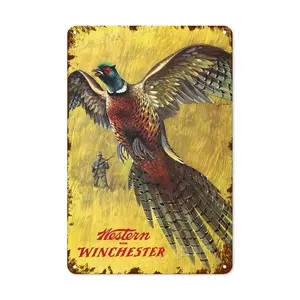 WSTKJW Hunting Metal Signs Vintage Western Wall Decor for Home Kitchen Bar Patio Room Garage Retro Tin Poster Plaque 12"x8" Inch