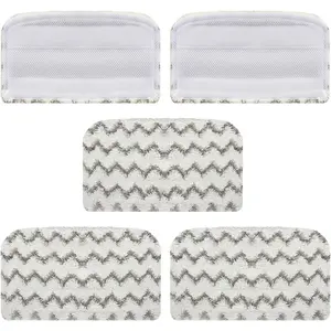 5 Pack for  Steam Mop Pads Replacement  Steam Mop S1000 S1000A S1000C S1000WM S1001C S2001 Floor Steamer Pads Washable,  Microfiber Cleaner Pads