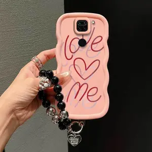 1 Piece Pink Love Suitable For Redmi Note 9 Phone Case Cover Made From Flexible Redmi Note 9/8 Pro/8/10 Pro/8 2021/9 Pro/7/10 Pro India/9S/10S/9 Pro Max/7 Pro/10 Pro Max/10 India/7S Providing Premium And Lanyard Experience In Adventure