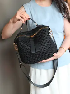 Women's Lightweight Nylon Crossbody Bag with Detachable Adjustable Strap, Front Zipper Pocket, Casual Trendy Bag, Fashionable Handbag, Crossbody Shoulder Bags