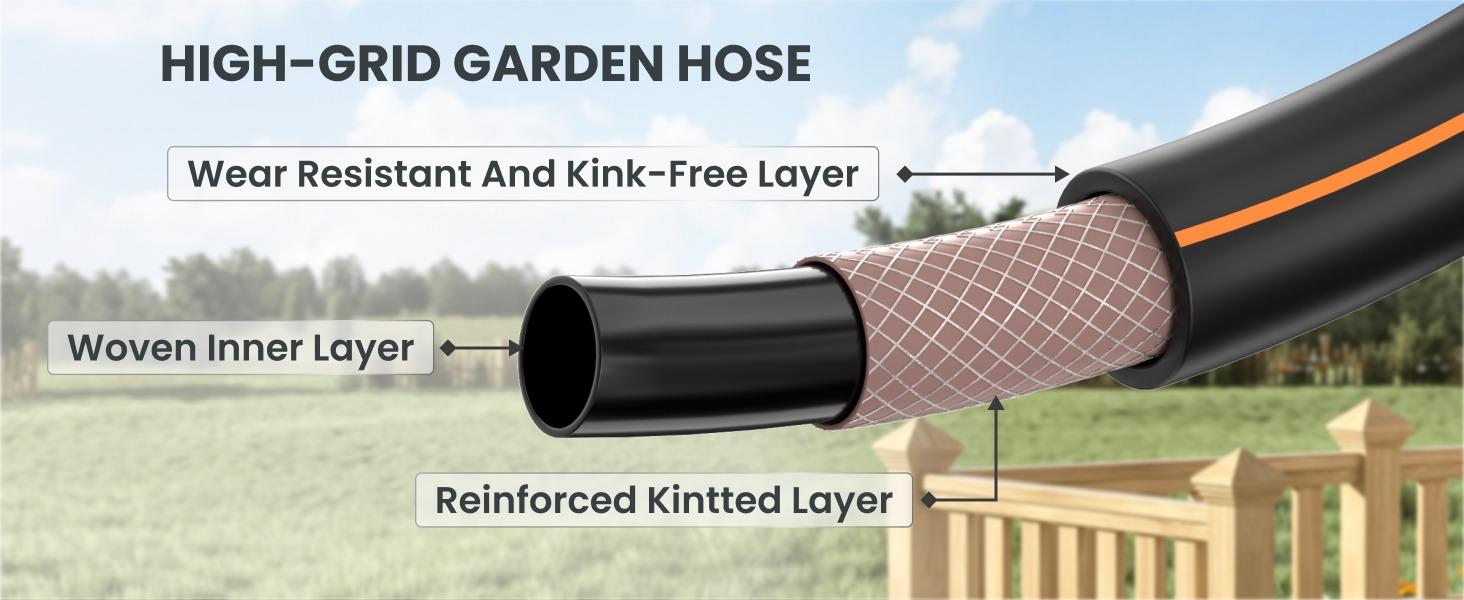 Father's Day Gift | Giraffe Tools 78ft-130ft 330LB Metal Bracket Retractable Garden 5/8in 1/2in Hose Reels for Outside, Wall Mounted Water Hose Reel with 180° Swivel, Any Length Lock, 9 Pattern Hose Nozzle, 2 years warranty, Stock up sale, summervibes