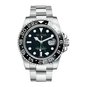 Men’s Black Dial GMT Watch with Steel Band, A Versatile Timepiece for Business and Casual Looks