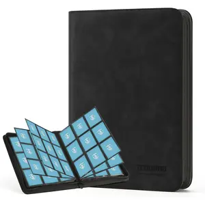 Trading Card Binder, 9 Side Loading Pocket Card Album Hold Up to 540 Cards, Zipper Binder for Cards Collection, TCG Card Holder for Game Card, Sports Card, Yugioh, MTG etc.