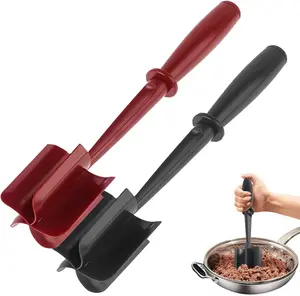 2Pcs Meat Chopper,Ground Beef Meat Masher Chopper Tool,Hamburger Smasher Tool,Plastic Meat Spatula Chopper,Meat Separator Kitchen Tool for Food Potato Bean,Silicone Chop and Stir,Meat Dicer