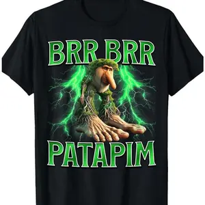 😎[Graphic Hoodie]Brr Brr Patapim Funny Italian Brainrot Viral Meme Boys Kids T-Shirt Unisex Graphic Tee Short Sleeve Casual Top Trendy Everyday Streetwear Tee For Fans Lovers Collectors Enthusiasts Humor Supporters Gift Meme Lovers