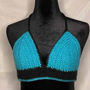 Crochet Bra Halter Top for Women's Tube Style