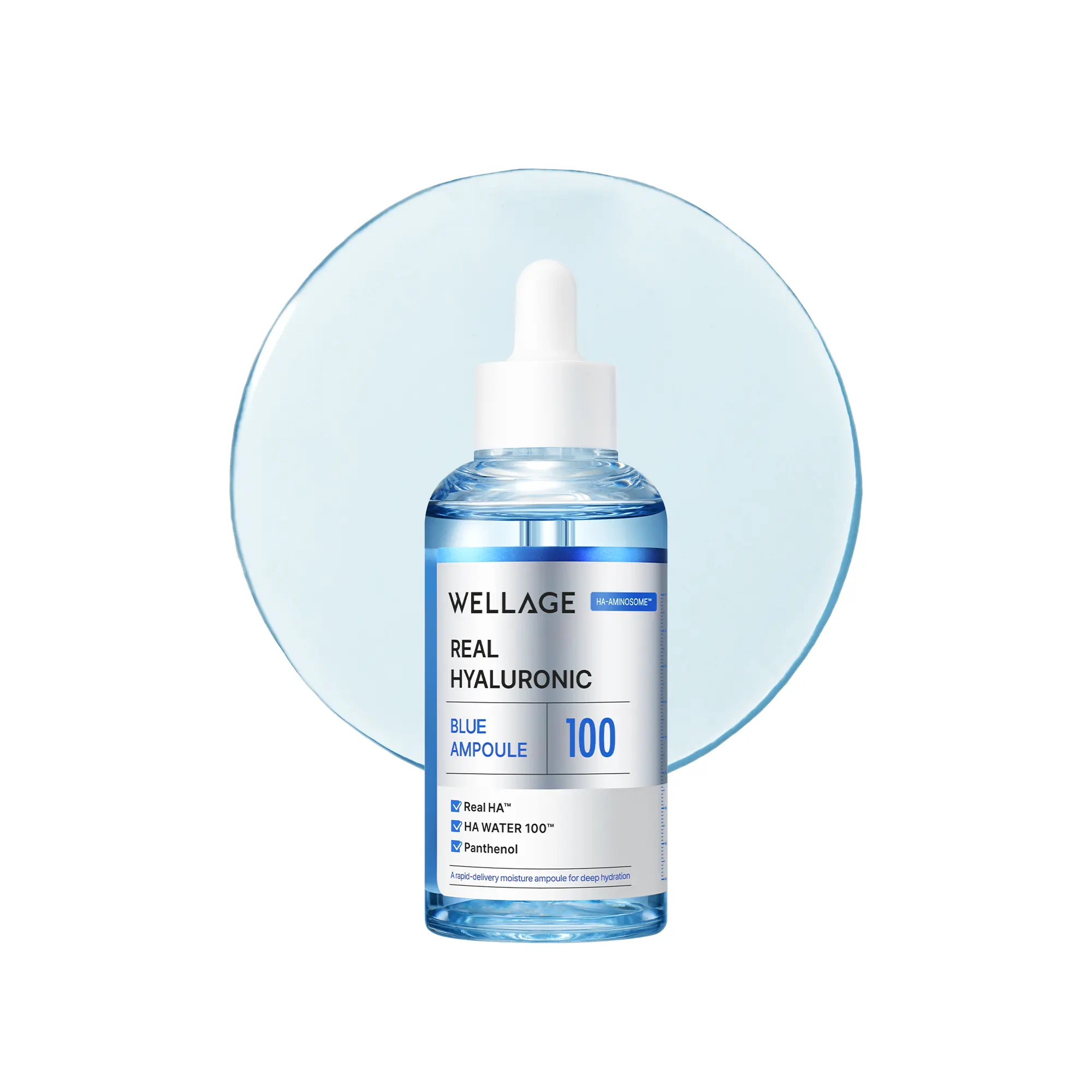 Wellage Real Hyaluronic Blue 100 Ampoule (4 Packs)