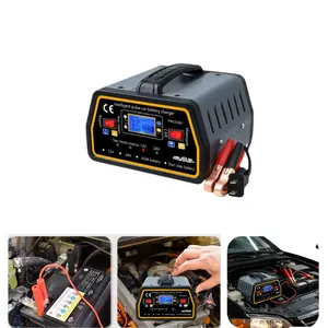 12V-24V Smart Pulse Automotive Battery Charger & Jump Starter - 6A Automatic Trickle Charger with Short Circuit Protection, Temperature Compensation, Desulfator Maintainer, Car Power Bank Jumper Restorer Kit Tools and Gadgets for Car, Truck