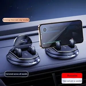 Car Dashboard 360 Degree Rotating Automotive Phone Holder, Durable Abs Display Stand, Dual Axis Adjustment, Perfect for Car Navigation and Entertainment