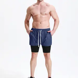 NELEUS Men's 3 Pack 2-in-1 Running Shorts Compression Liner with Phone Pocket