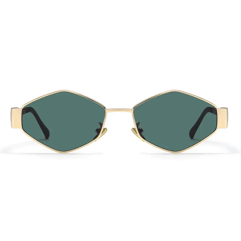 Hexagon Womens Sunglasses with a Trendy Geometric Metal Frame, Fashionable Sun Protection Eyewear for Men and Women, Casual Sunglasses