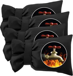 4 Pack Outdoor Faucet Covers for Winter Freeze Protection,5.5 x 7.9 Inch Reusable Waterproof Hose Bib Cover,Thickened Anti-Freeze Faucet Socks for Outdoor Garden