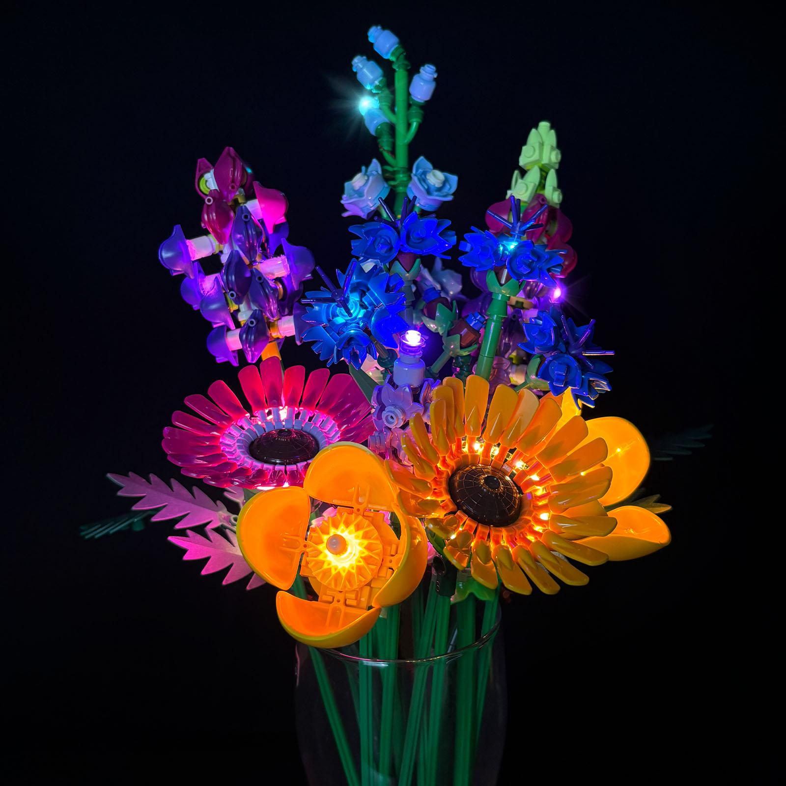 LYBMTWF LED Lighting kit For Lego 10313 Wildflower Bouquet Model Light Up your Building Blocks (Model Not Included)