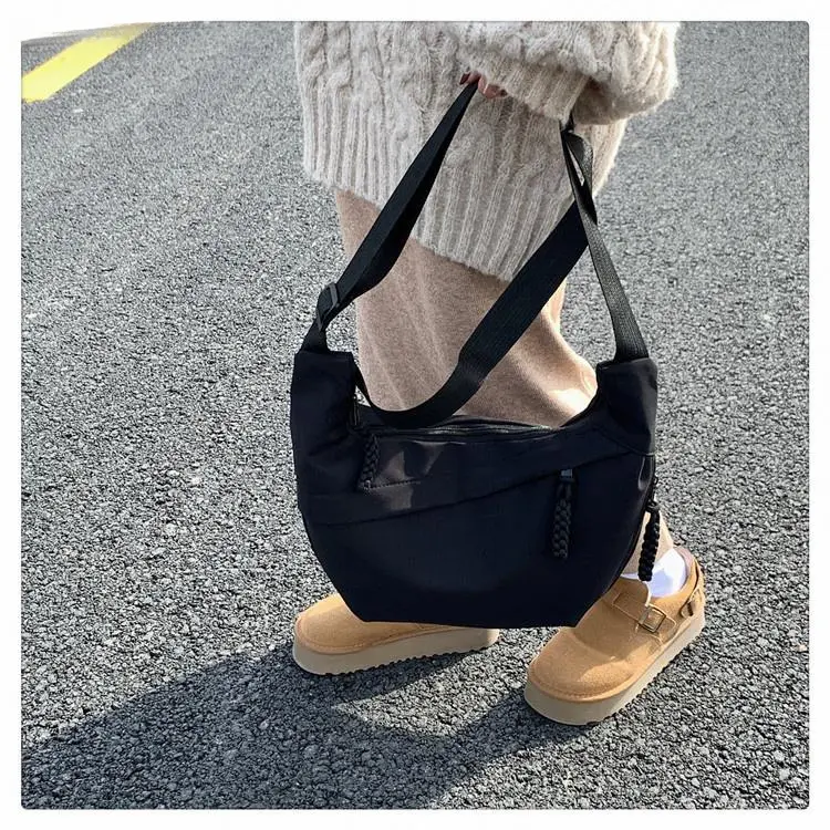 Women's Dumpling Crossbody Sport Shoulder Bag - 2026 Trending Purses, Large-Capacity Athletic Gym-Style On-The-Go Bag for Daily Commute & Travel, Trending Purses For 2026, Sport Shoulder Bags