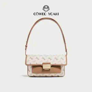 COWEC YCAKI Shoulder Bag for Women  Handbags Retro Clutch Underarm Purse Small Clutch Dual Wear as Crossbody or Shoulder Bag