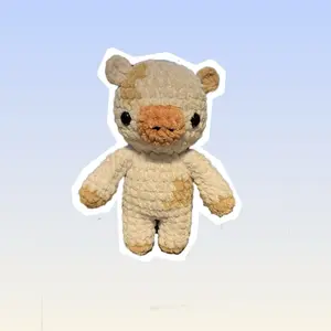 Handmade crochet pig/cow