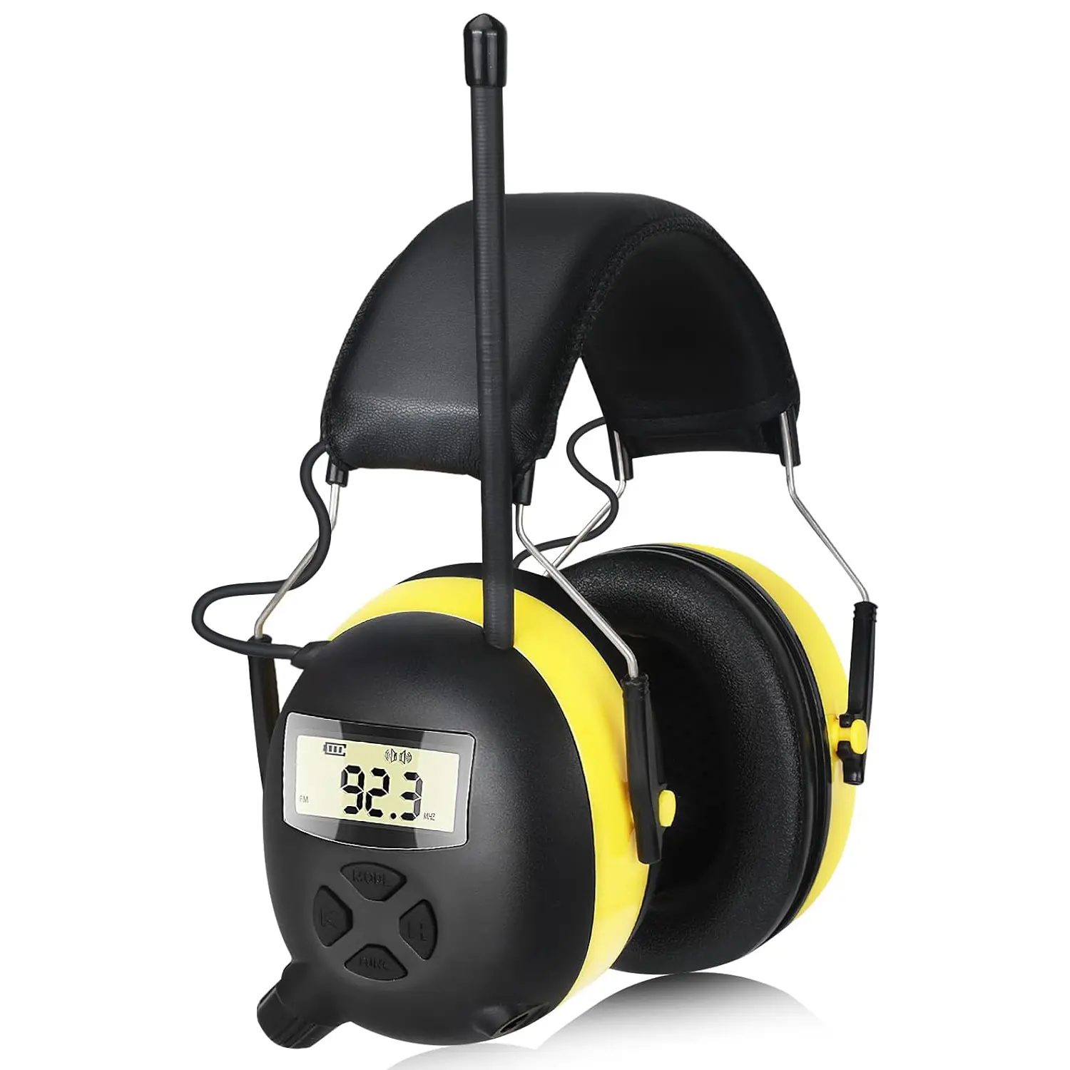 ARM NEXT Safety Earmuffs, NRR 26dB Noise Reduction Bluetooth 5.4 Ear Defenders with AM/FM Radio, LCD Display, for Mowing