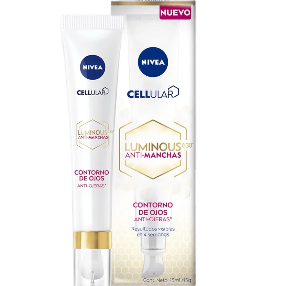 NIVEA Cellular Luminous 630 Contorno de Ojos - Eye Contour Cream 15ml - Anti-Aging Treatment with Hyaluronic Acid & Caffeine - Moisturize Daily Skin Care Eye Cream Smooth Gentle (EYE CONTOUR)