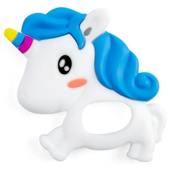 Primo Passi - Silicone Teether Unicorn (White/Deep Blue)