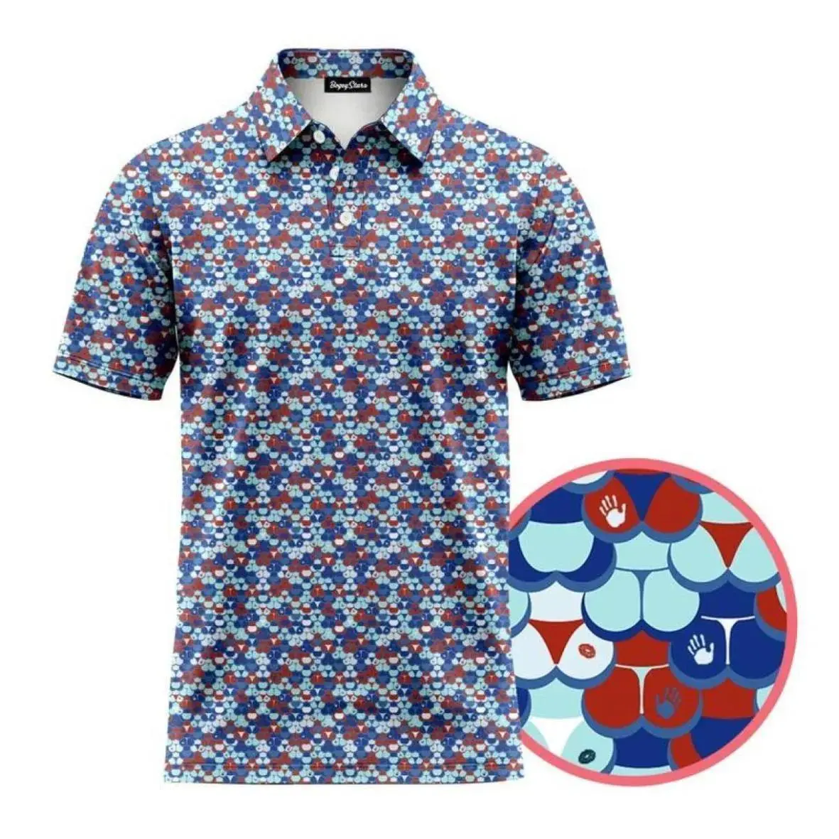 Funny Merica Butt Polo Golf Shirt For Men Outdoor Short Sleeve Top