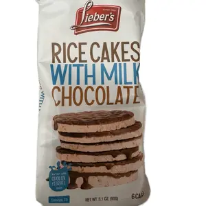 Rice Cakes With Milk Chocolate Crunchy Snack