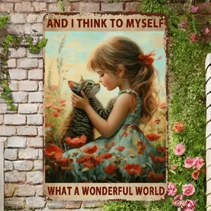 Elegant Vintage Metal Wall Sign for Home Restaurant Garage and Garden Decor