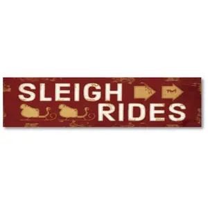 Courtside Market Sleigh Ride 6x24 Wooden Panel