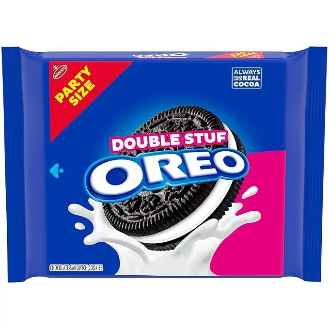 OREO Double Stuf Chocolate Sandwich Cookies, Party Size, 24.95 oz OREO Double Stuf Chocolate Sandwich Cookies, Party Size, 24.95 oz
