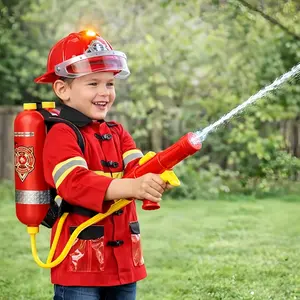 Firefighter Backpack Water Sprayer, Novelty Fire Extinguisher Squirt Toy Water Blasters for Kids, Summer Outdoor Swimming Pool & Beach Party Fun