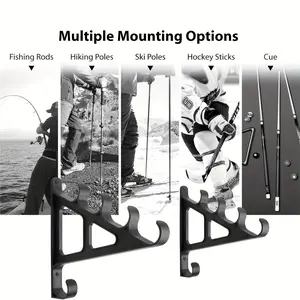 Hikeen Car Fishing Rod Holder, Adjustable Design, Fits 29-48 Inch Rods, Holds 3 Rods, Plastic Material, In-Car Storage Rack