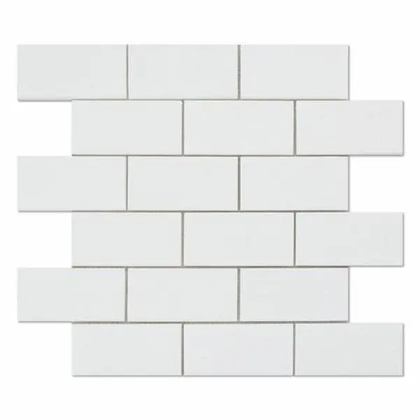 Thassos White 2x4 Polished/Honed Marble Mosaic Tile