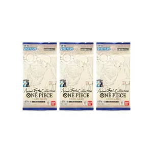 Bandai Namco One Piece Card Game Extra Booster Anime 25th Collection EB-02 Booster 3 Pack bundle Featuring Sanji Design Pack
