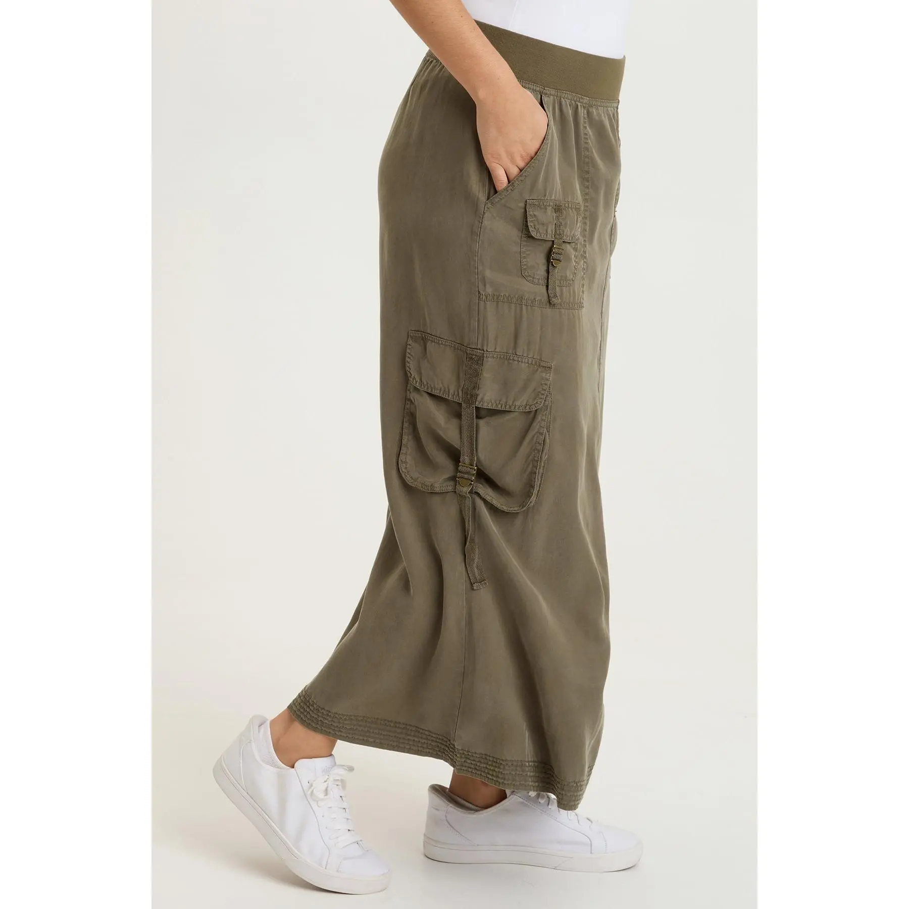Kimo Tencel Cargo Maxi Skirt