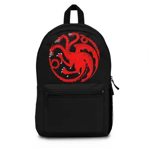 Team Black Dragon Backpack - Fantasy Inspired Backpack for College, School, and Travel