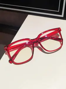 Unisex Fashionable Eyeglasses, Trendy Casual Eyeglasses for Everyday Use, Fashion Accessories for Outdoor Activities, Angled Glasses Square, Square Frame Glasses